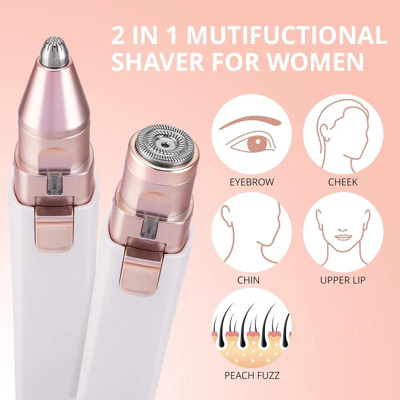 2-in-1 Women's Eyebrow and Facial Hair Removal Device - Image 4