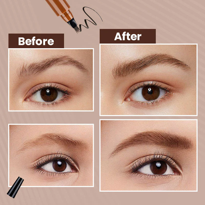 Waterproof Four-tip Beard and Eyebrow Pen - Image 3