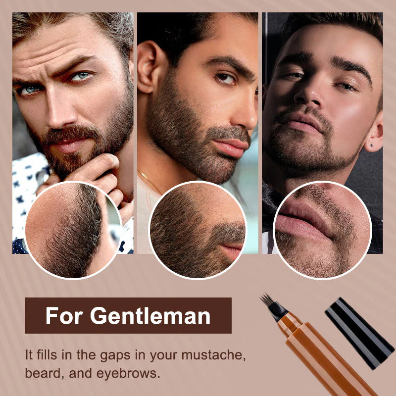 Waterproof Four-tip Beard and Eyebrow Pen - Image 6