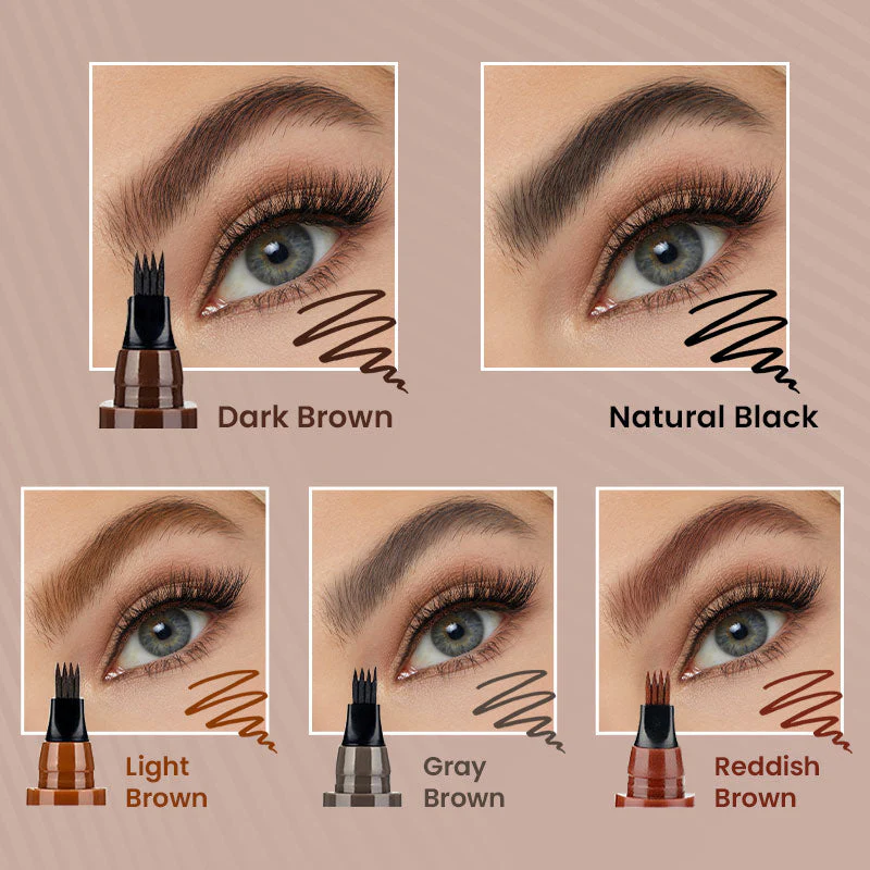 Waterproof Four-tip Beard and Eyebrow Pen - Image 8