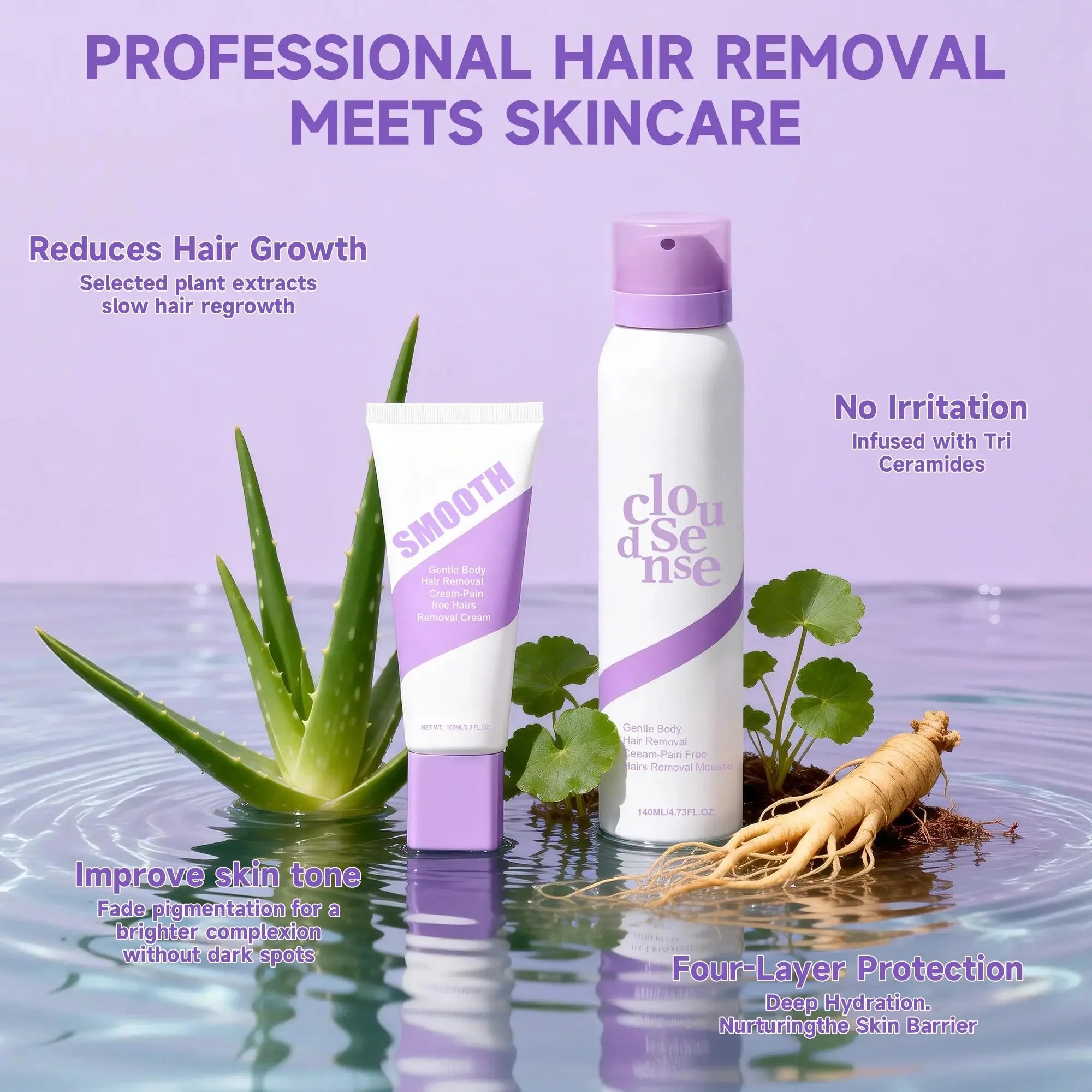 Gentle & Painless Hair Removal Cream Duo for Sensitive Skin - Image 2