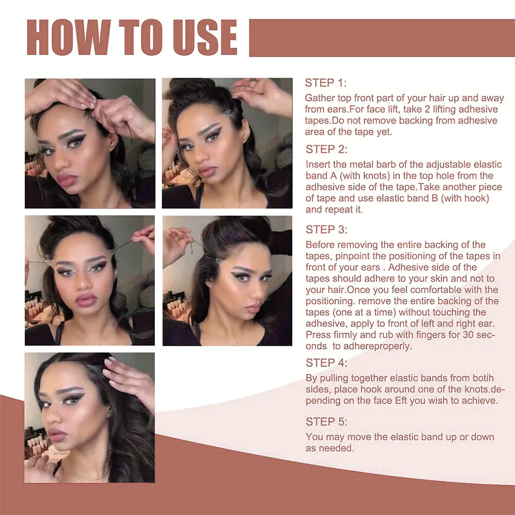 New Ultra Invisible Waterproof Face Lift Stickers Complete Kit - Image 11