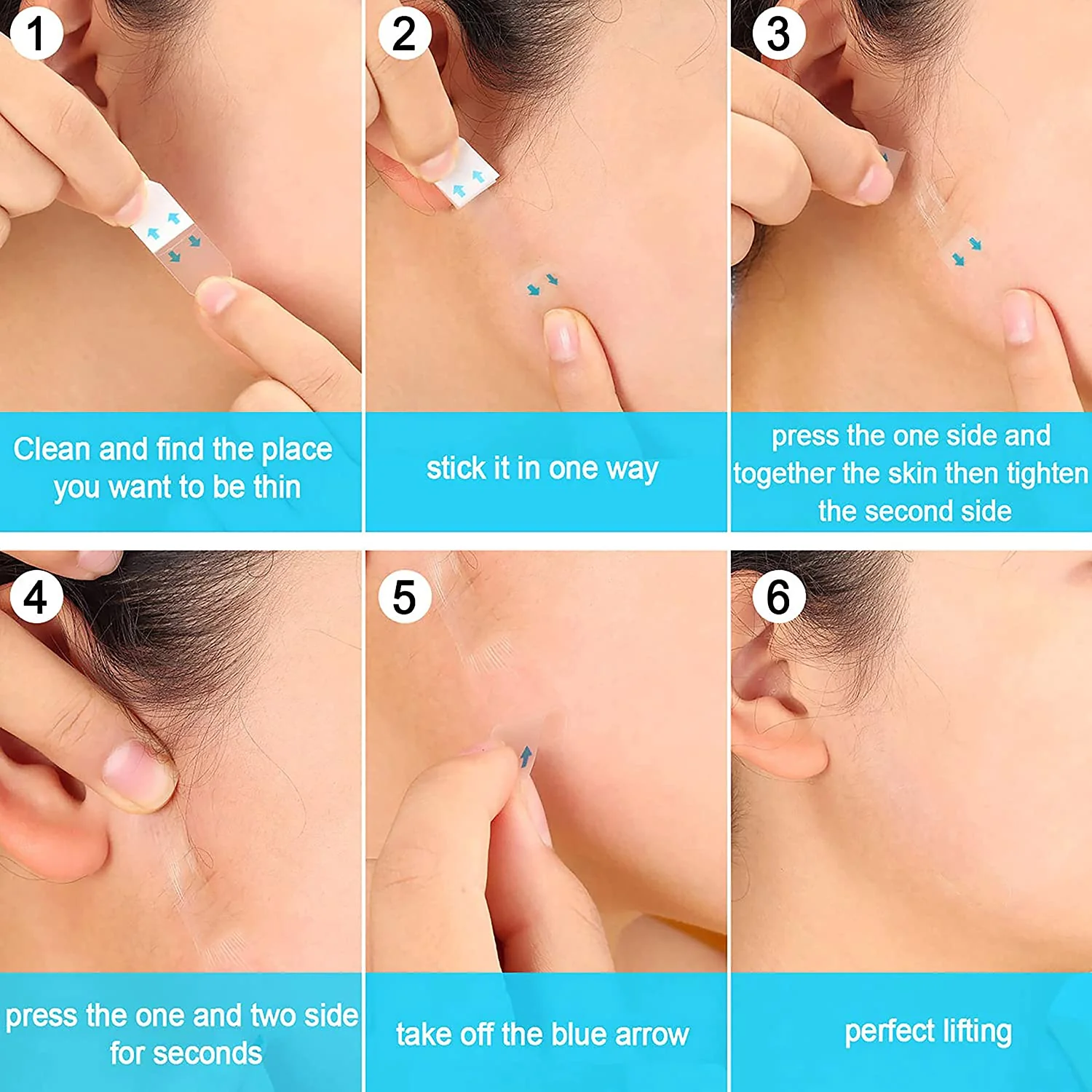 New Ultra Invisible Waterproof Face Lift Stickers Complete Kit - Image 9