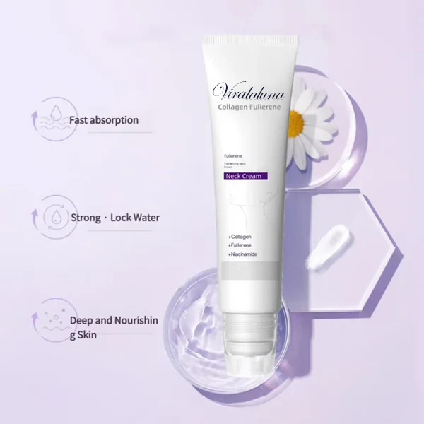 Roller Massage Neck Cream 🧴 Collagen & Hyaluronic Acid | Firms Neck, Reduces Wrinkles & Double Chin - Image 6