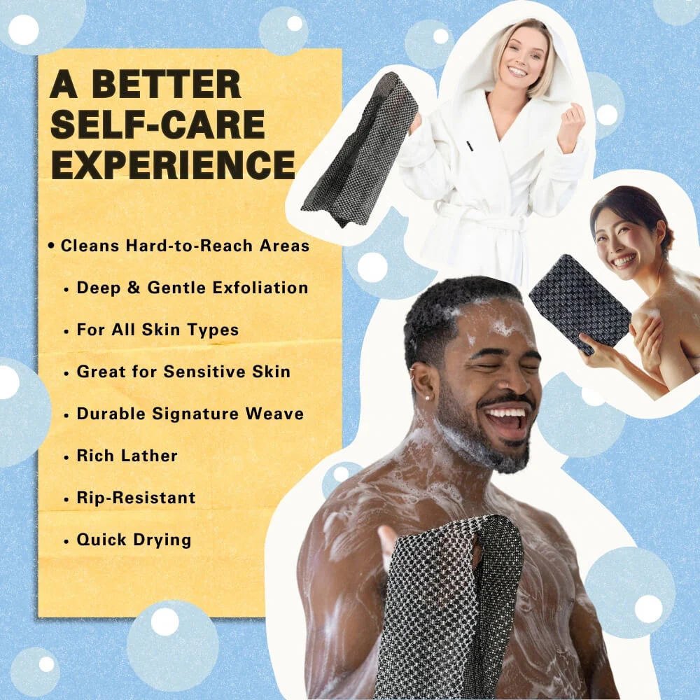Viralaluna Exfoliating Antibacterial Shower Towel - Image 4