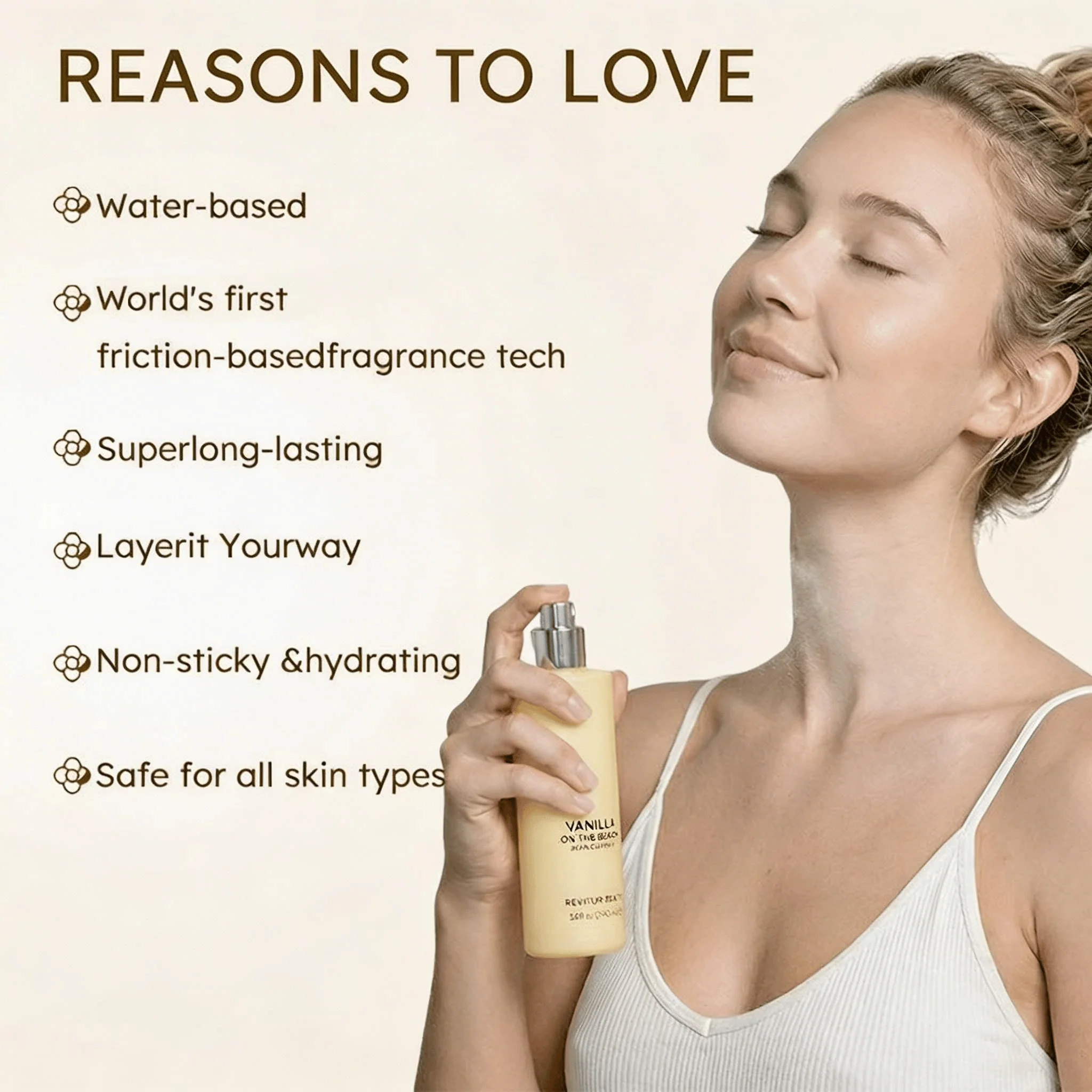 🎁💕 Vanilla on the Beach Hair & Body Mist for Women - Image 5