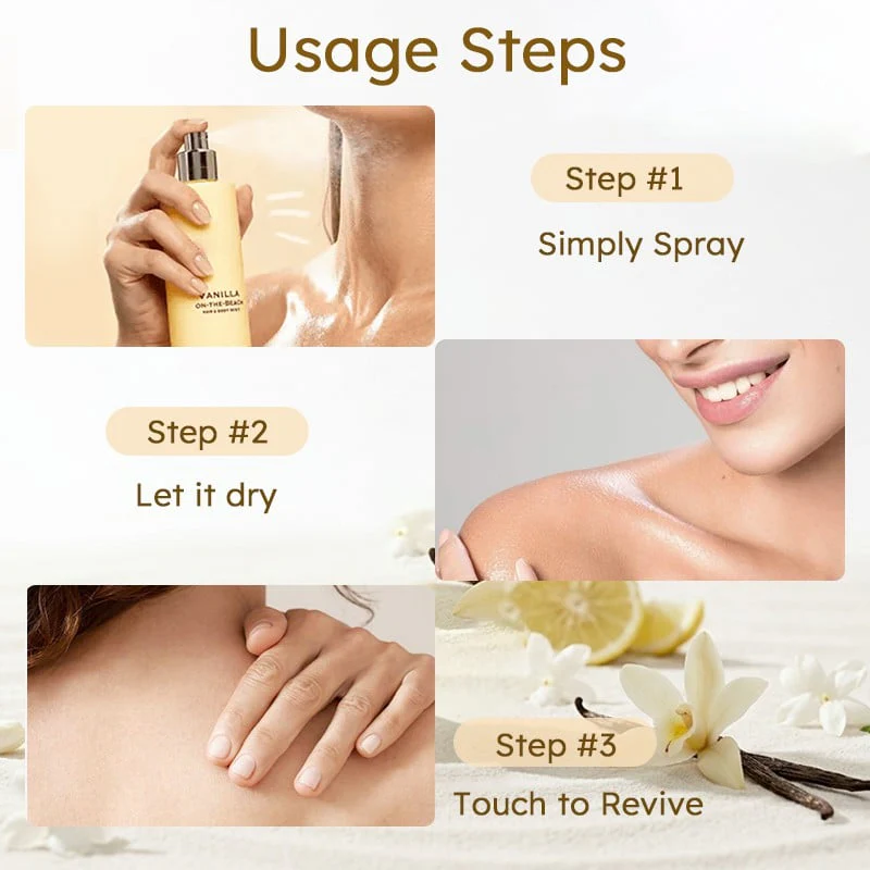🎁💕 Vanilla on the Beach Hair & Body Mist for Women - Image 6