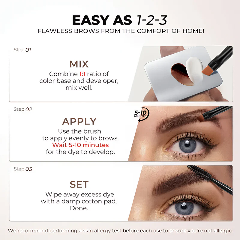 Long-Lasting Waterproof Eyebrow Tint Kit - Image 7